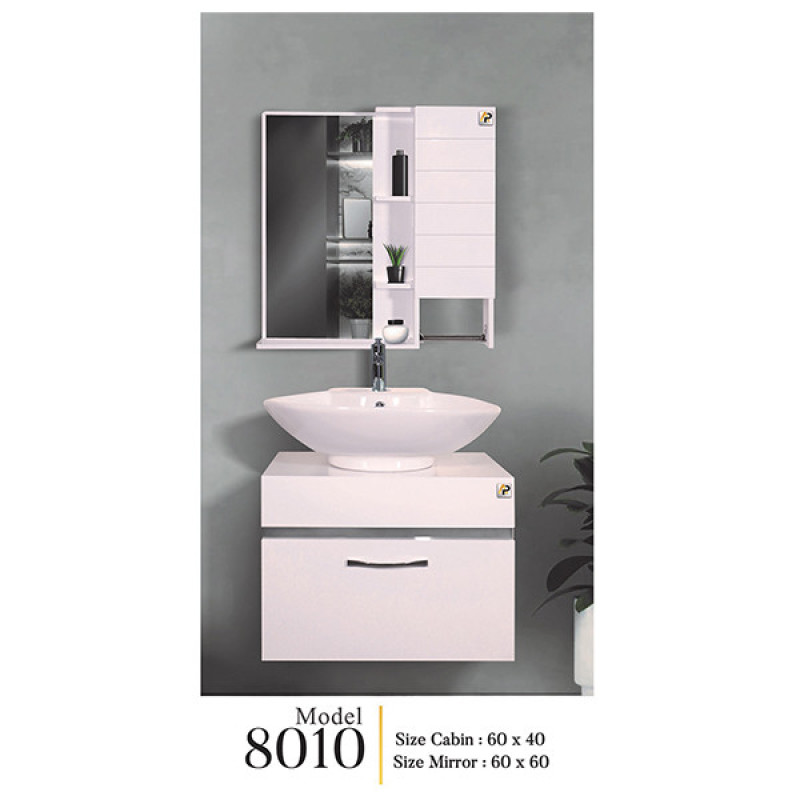 ست کابینت و روشویی مدل 8010 به همراه آینه باکس