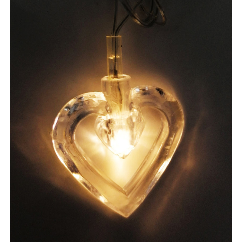 ریسه ال ای دی مدل قلب کریستالی کد 20Lamp طول 4.5 متر