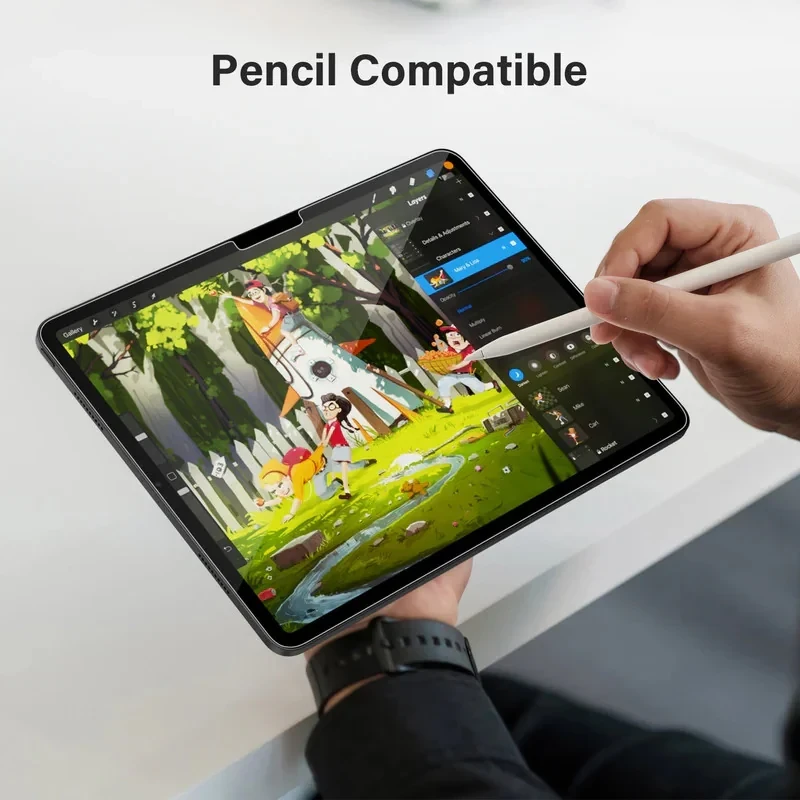محافظ صفحه نمایش شیشه ای بادیگارد مدل TbG مناسب برای تبلت اپل  iPad Pro 11 2024 M4  iPad Pro 11 2025 M5
