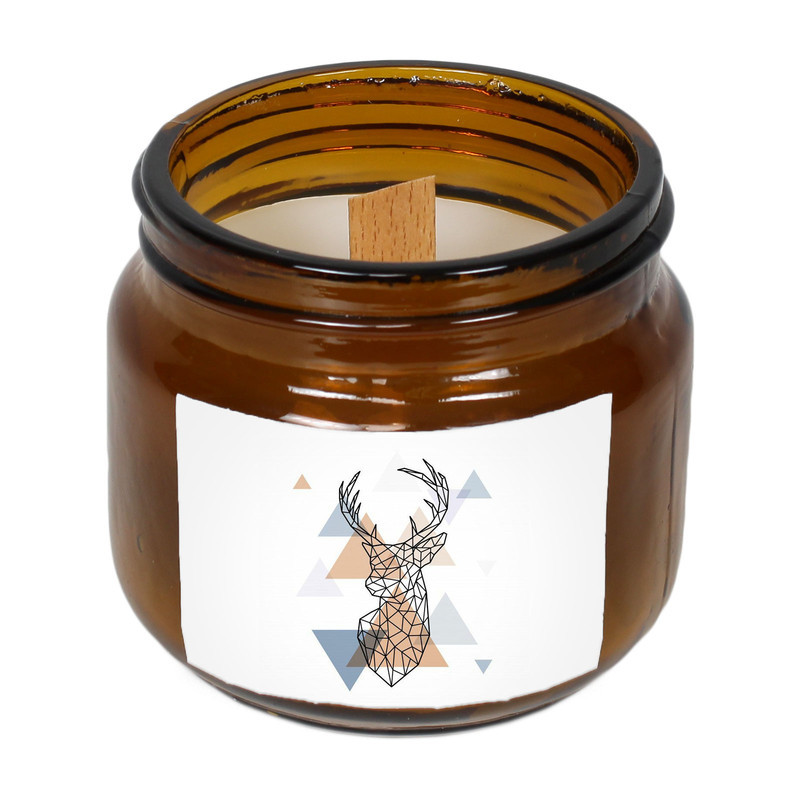شمع لیوانی دارلی طرح مینیمال گوزن  مدل Candle1134