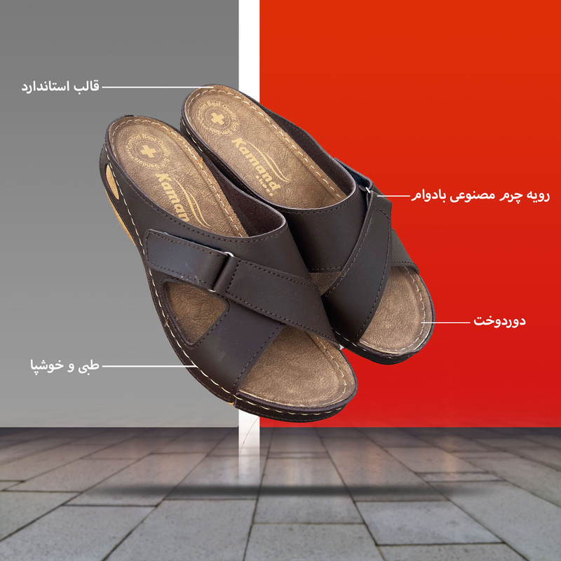 دمپایی زنانه مدل طبی دوختی کد Rd-900002