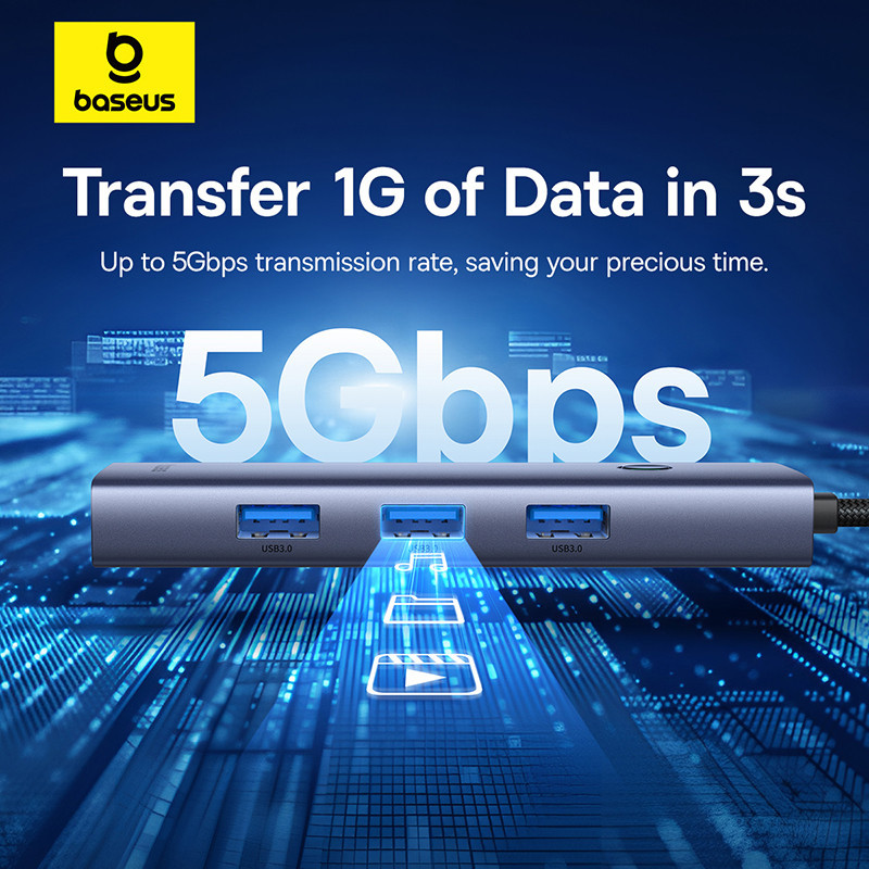 هاب 4 پورت USB بیسوس مدل  UltraJoy Series BS-OH108