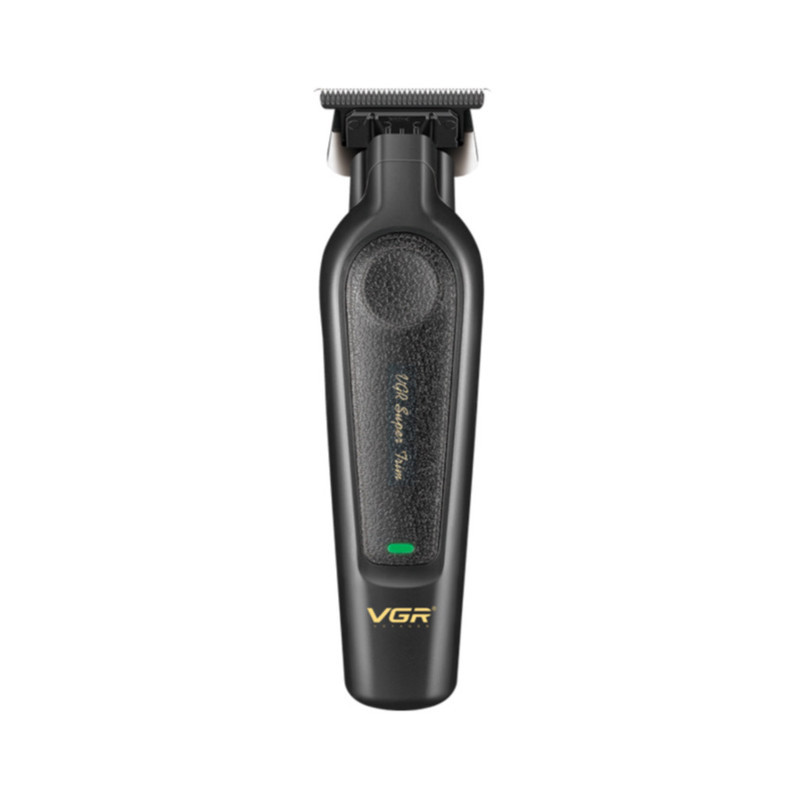 ماشین اصلاح موی سر و صورت وی جی آر مدل V-995 با تیغه کربن استیل، باتری لیتیوم یون 2000 میلی‌آمپر ساعت، شارژ USB، قابلیت تنظیم سرعت و طراحی ارگونومیک و سبک