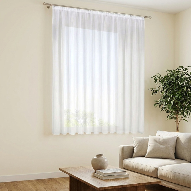 پرده تیکو دکو مدل حریر کلاسیک 7180 دوخت ساده  سایز 180x295 سانتی‌متر