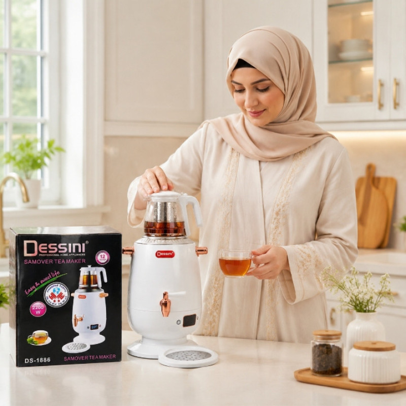 سماور برقی 2200 وات دسینی مدل DS-1886 ظرفیت 3.5 لیتر