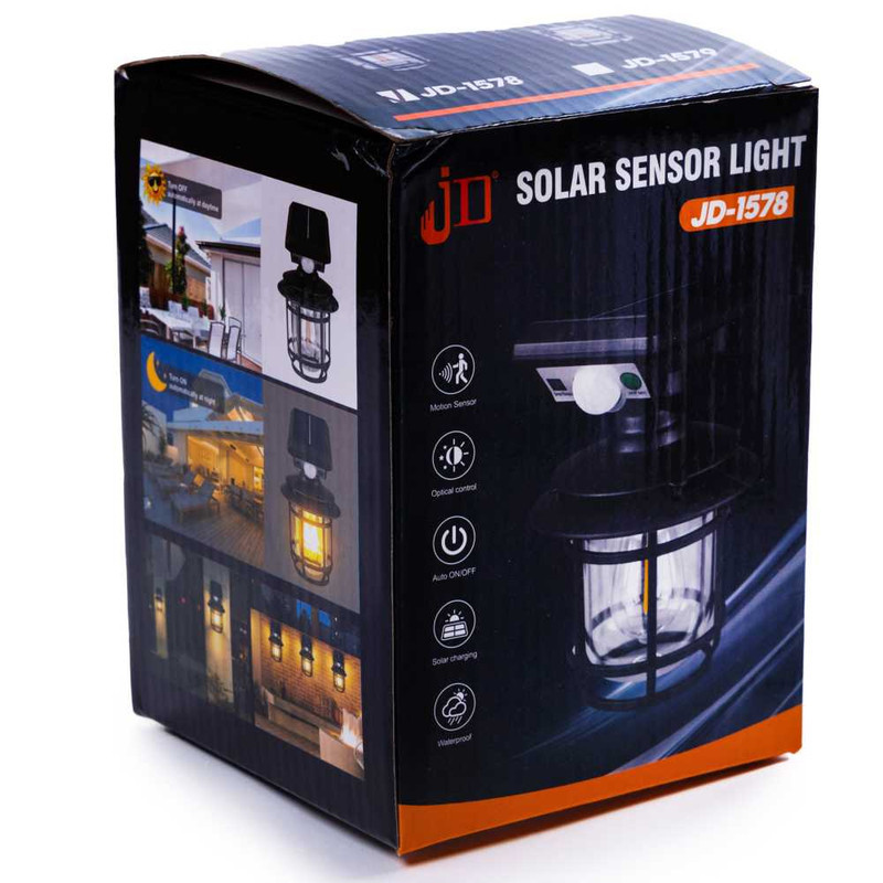 چراغ دیواری مدل خورشیدی طرح فانوس کد JD-1578