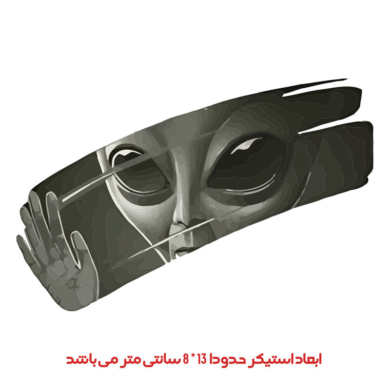 استیکر خودرو پویا مارکت طرح یوفو کد 2532