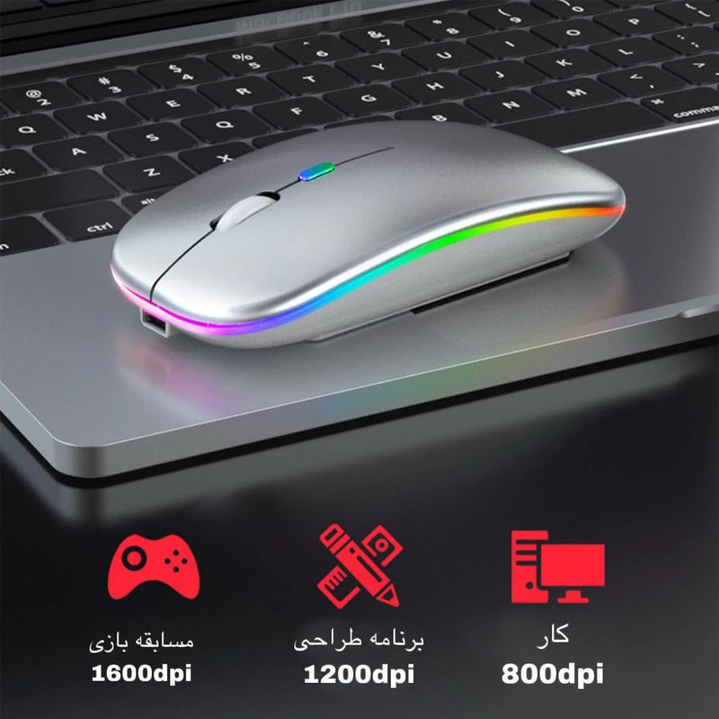 ماوس بی سیم مدل 2.4G+B TYPE C