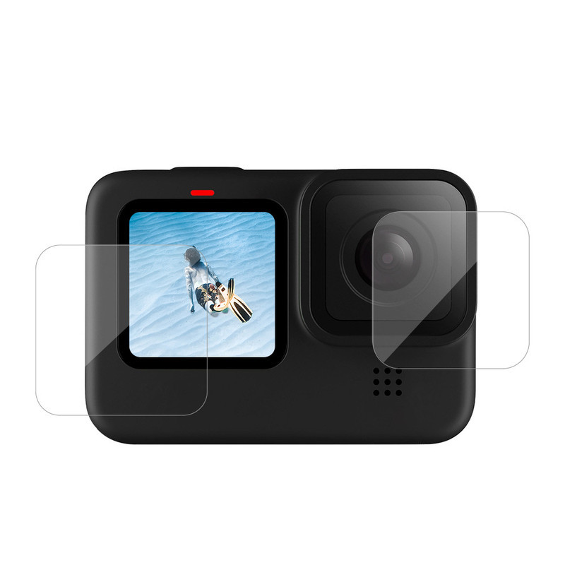 محافظ صفحه نمایش و لنز دوربین مدل He10 مناسب برای دوربین ورزشی گوپرو Hero 10  11 مجموعه 3 عددی
