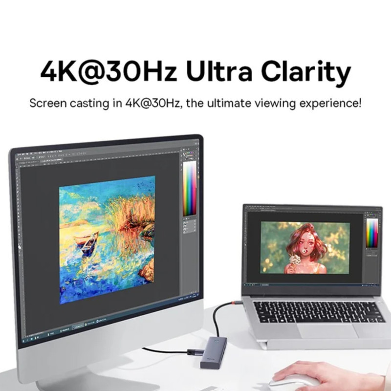 هاب 5 پورت USB-C باسئوس مدل BS-OH150