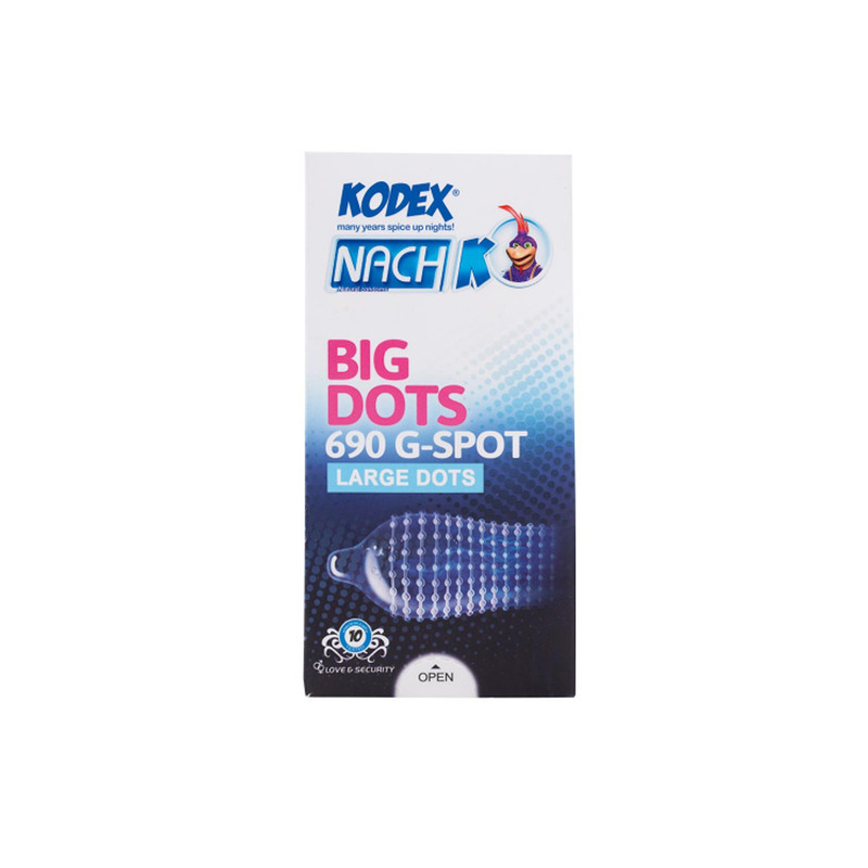 کاندوم ناچ کدکس مدل BIG DOTS مجموعه 2 عددی