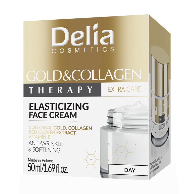 کرم ضد چروک صورت دلیا مدل GOLD COLLAGEN مناسب برای انواع پوست حجم 50 میلی لیتر
