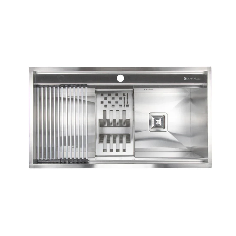 سینک ظرفشویی استیل توکار یک لگنه کمتال مدل A-90