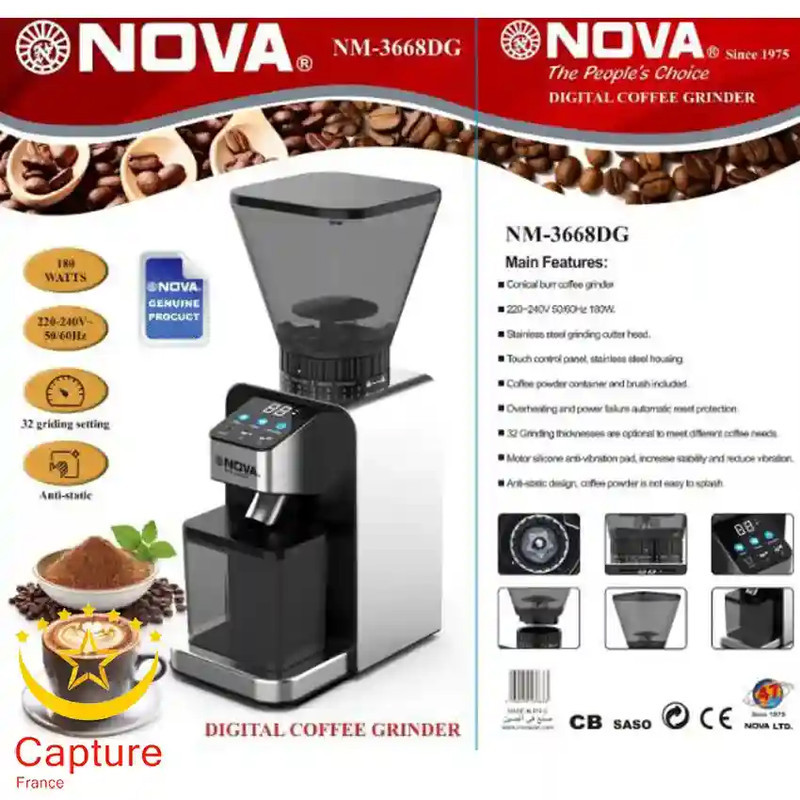 آسیاب قهوه 180 وات 320 میلی‌لیتر نوا مدل NM-3668DG