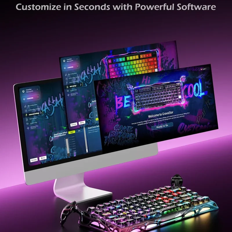 کیبورد مخصوص بازی گراوا استار مدل Mercury V75 Pro Special Edition Neon Graffiti