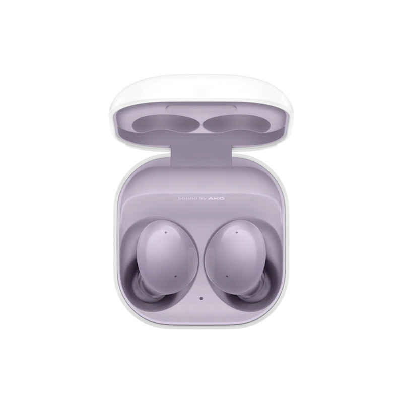 هدفون بلوتوثی سامسونگ مدل Galaxy Buds 2 با نویز کنسلینگ فعال (ANC)، درگاه شارژ USB Type-C، دارای میکروفون داخلی و دو میکروفون خارجی، مقاوم در برابر رطوبت و عرق