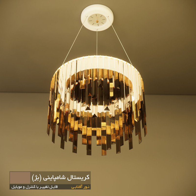 لوستر نورکیا مدل تک حلقه قندیلی کد 1R-40G