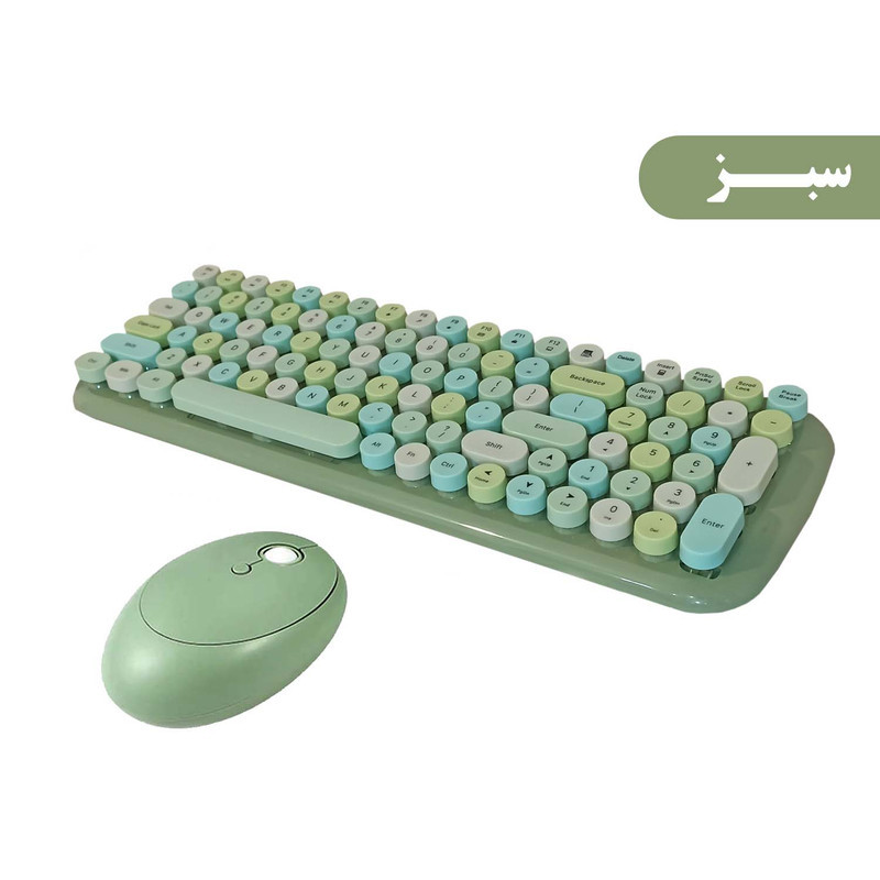 کیبورد و ماوس بی سیم مافی مدل CANDY XR، سوییچ ممبران ، Full Size