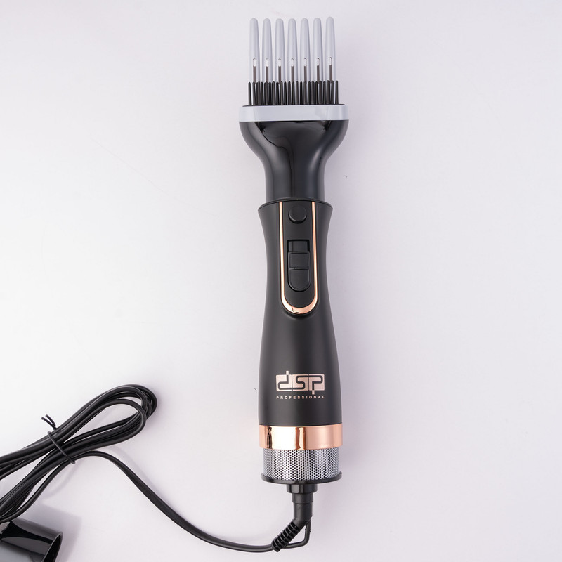 سشوار برس‌دار حالت‌دهنده 800 وات مدل 50172، موتور DC، وزن 300 گرم، دارای سری متمرکز‌کننده پهن، سری شانه‌دار، سری برس‌دار گرد باریک، سری برس‌دار گرد پهن، سری برس‌دار تخت، سری دندانه‌دار با ویژگی فرکنندگی، صاف‌کنندگی، حجم‌دهندگی، با قابلیت باد سرد