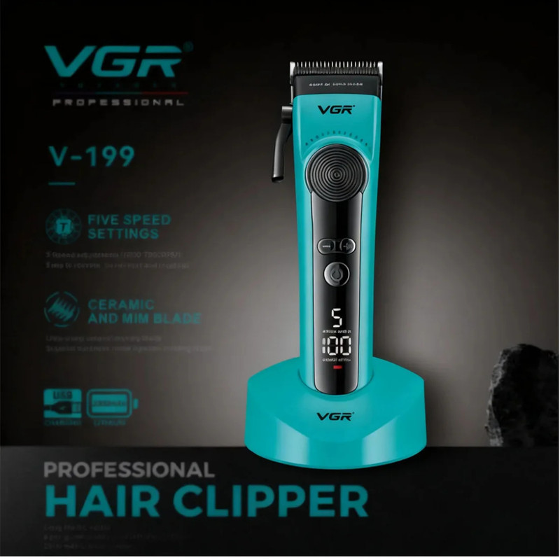 ماشین اصلاح موی سر و صورت شارژی وی جی ار مدل V-199