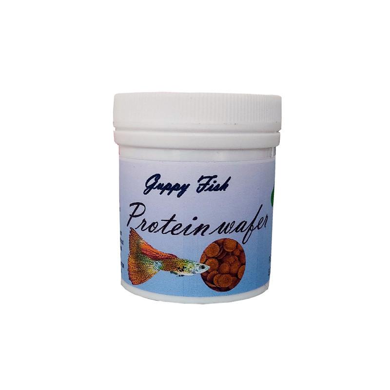 غذای ماهی گوپی مدل spirulina protein وزن 150 گرم بسته 3 عددی