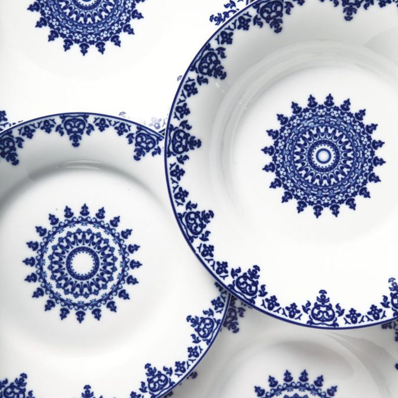 سرویس غذاخوری 108 پارچه 12 نفر چینی زرین ایران مدل Samarkand 108 Pieces High Grade