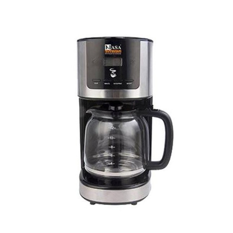 قهوه‌ساز ناسا الکتریک مدل NS-517 با فیلتر استیل ضد زنگ، دارای تایمر و صفحه گرم نگهدارنده قهوه