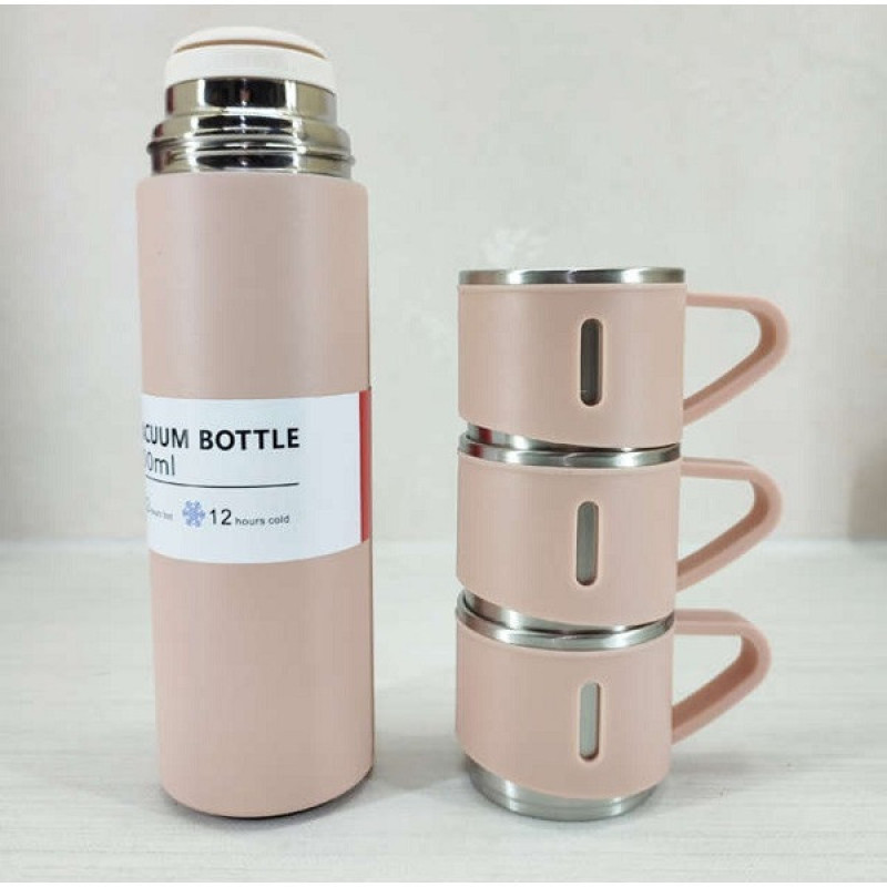 فلاسک و لیوان مدل hot-cold گنجایش 0.5 لیتر بسته 3 عددی