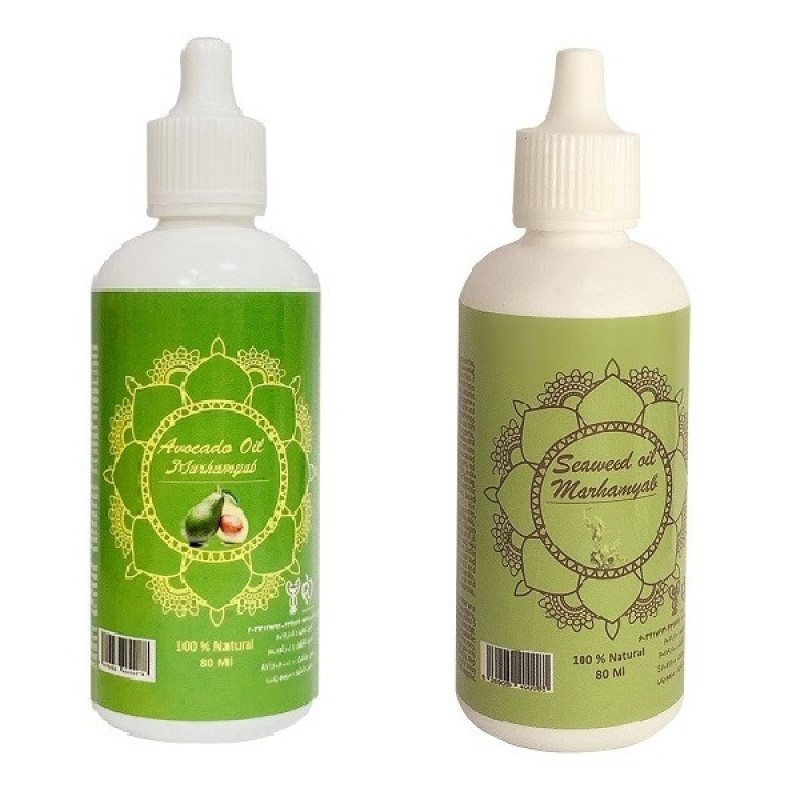 روغن مو مرهم یاب مدل جلبک دریایی و آووکادو حجم 80 میلی لیتر مجموعه 2 عددی