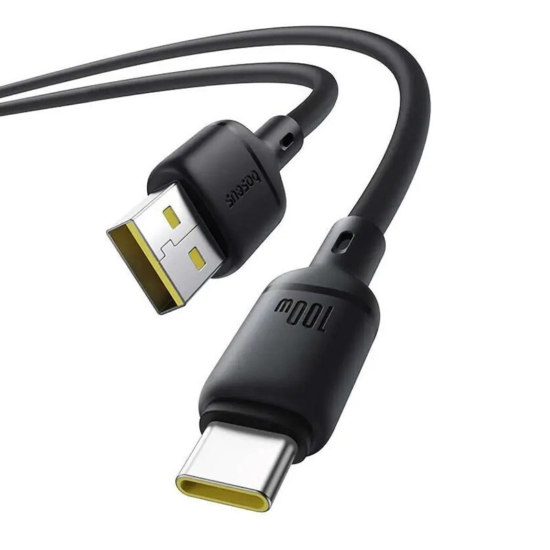 کابل تبدیل USB به USB-C بیسوس مدل Silky Series طول 1 متر