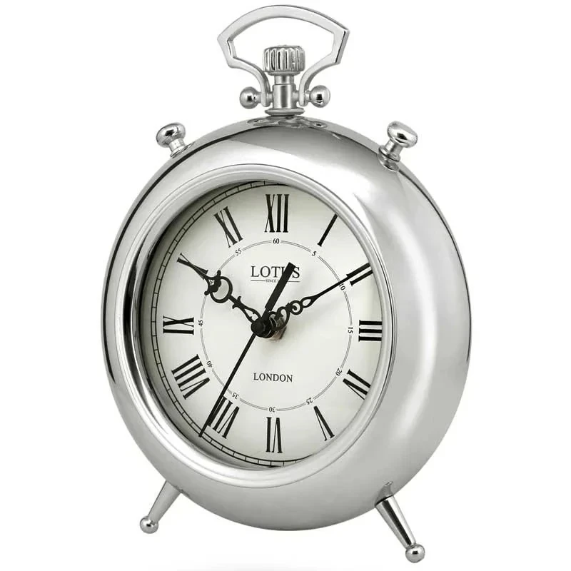 ساعت رومیزی عقربه‌ای لوتوس مدل BS-500-SAN LUIS-SILVER