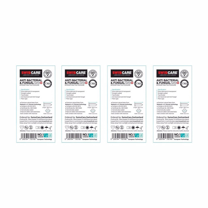 کاندوم سوئیس کر مدل Anti Bacterial مجموعه 4 عددی