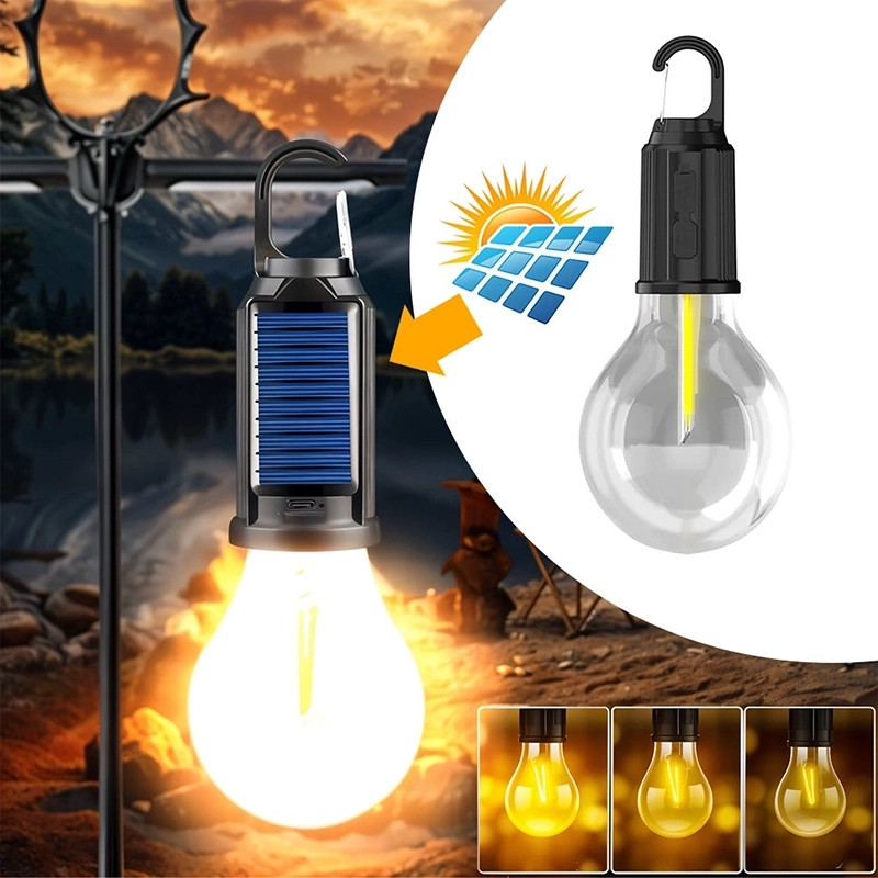 چراغ آویز چادر مدل  Solar Panel T01-B با نور آفتابی