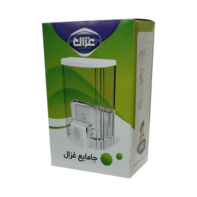مخزن مایع دستشویی غزال مدل شفاف دیواری