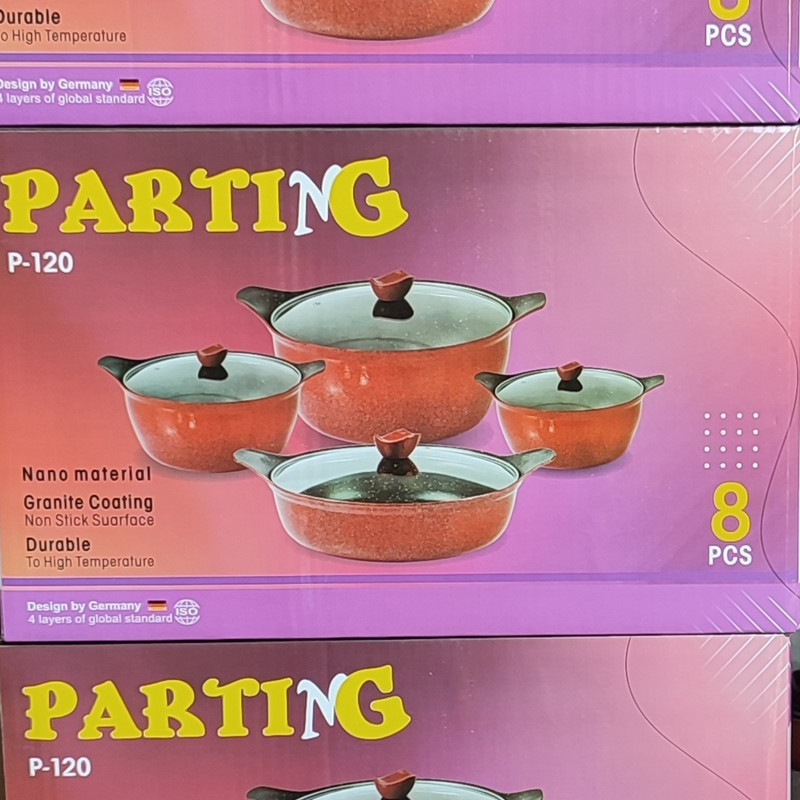 سرویس قابلمه گرانیتی 8 پارچه پارتینگ مدل p120