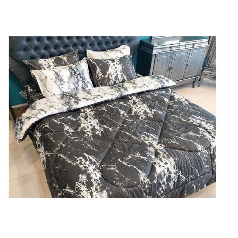 روکش لحاف مدل سنگ مرمر یک نفره سایز 160 ×220  سانتی متر