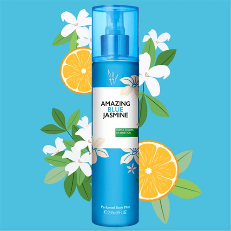 بادی اسپلش زنانه بنتون مدل Amazing Blue Jasmin حجم 236 میلی لیتر