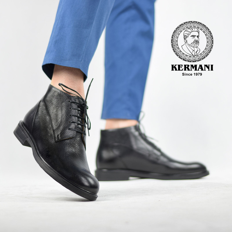 نیم بوت مردانه کرمانی مدل چرم دستدوز طبیعی فلوتر کد 647