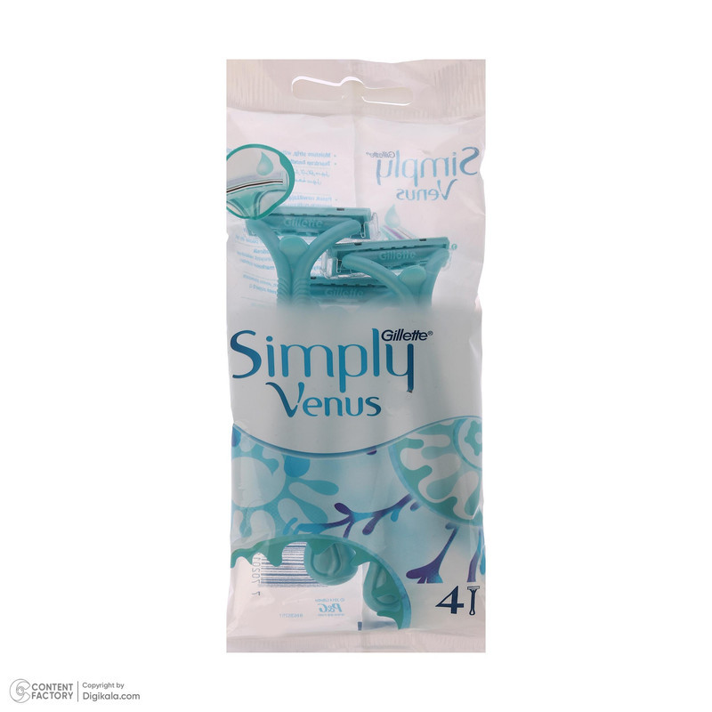 خود تراش ژیلت مدل Simply venus بسته 4 عددی