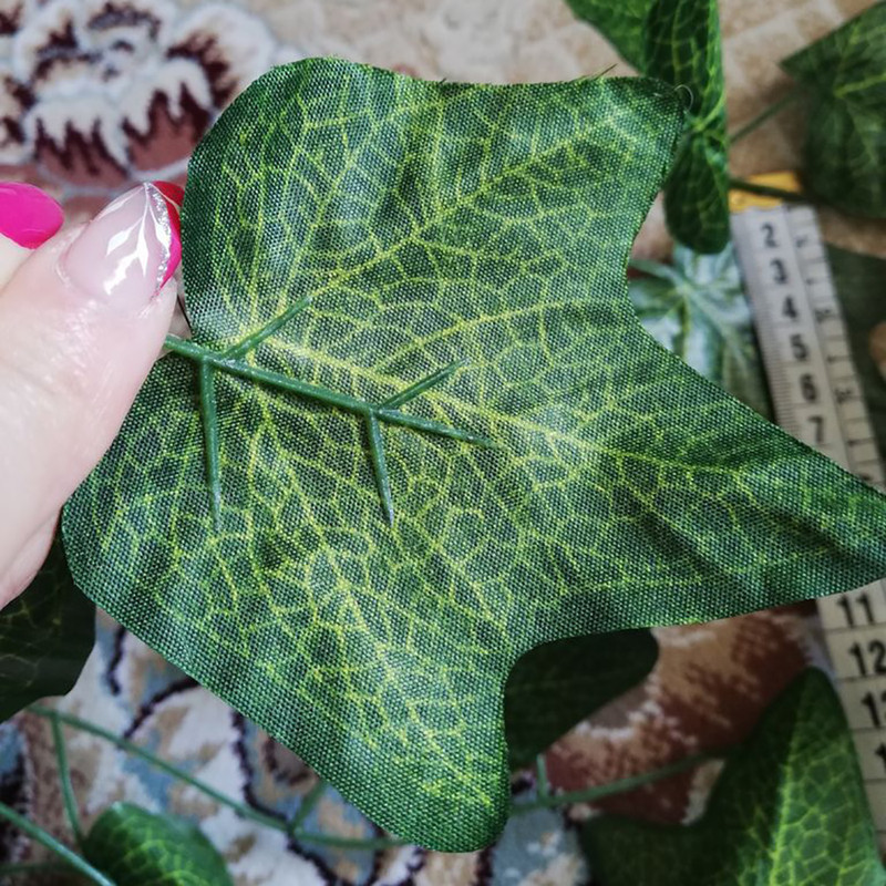 ریسه گل مصنوعی پاپیتال (پاکلاغی) خطی پارچه‌ای 220 سانتی‌متر با 36 برگ، مجموعه 2 عددی