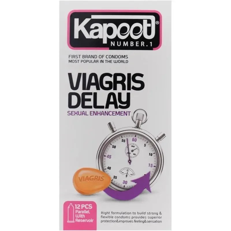 کاندوم خاردار کاپوت مدل 7HOT TIME بسته 12 عددی به همراه کاندوم تاخیری کاپوت مدل VIAGRIS DELAY بسته 12 عددی