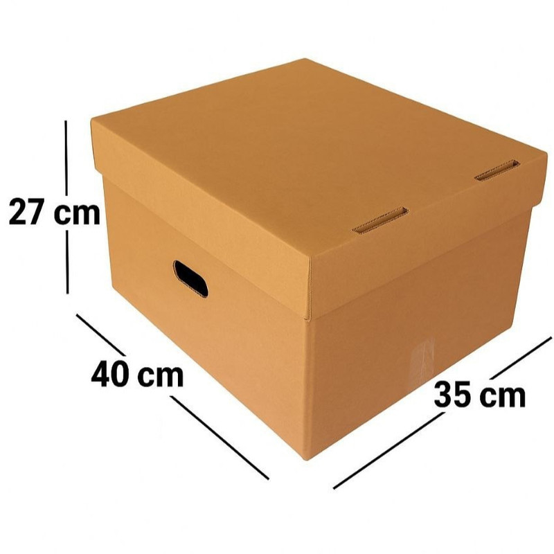 جعبه اسباب کشی مدل درب دار 40x35x27-T10 بسته 10 عددی