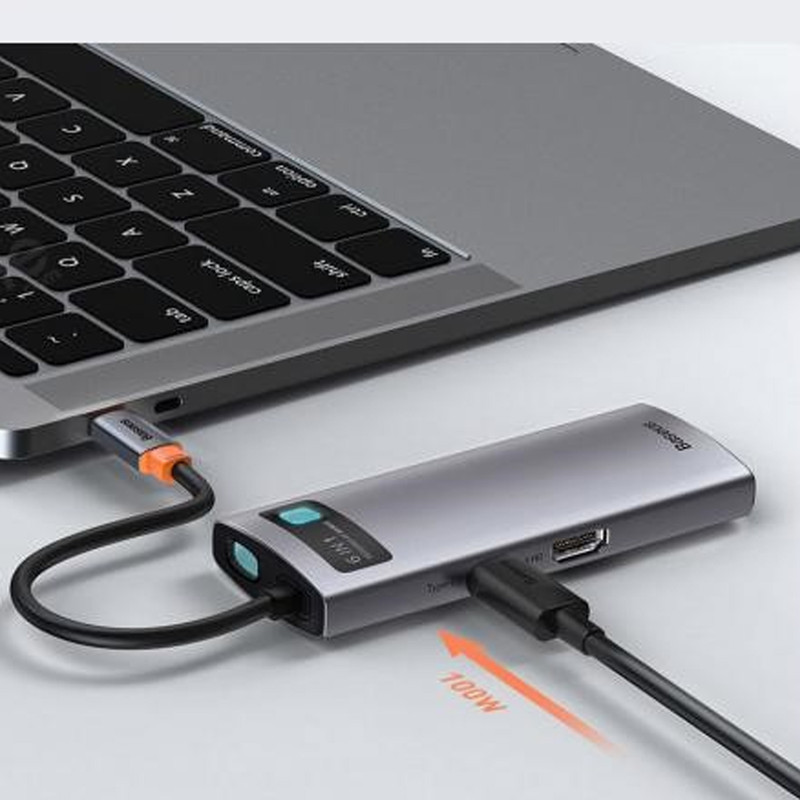 هاب 6 پورت USB-C باسئوس مدل CW0G