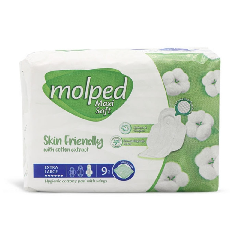 نوار بهداشتی مولپد مدل maxi soft مجموعه 2 عددی