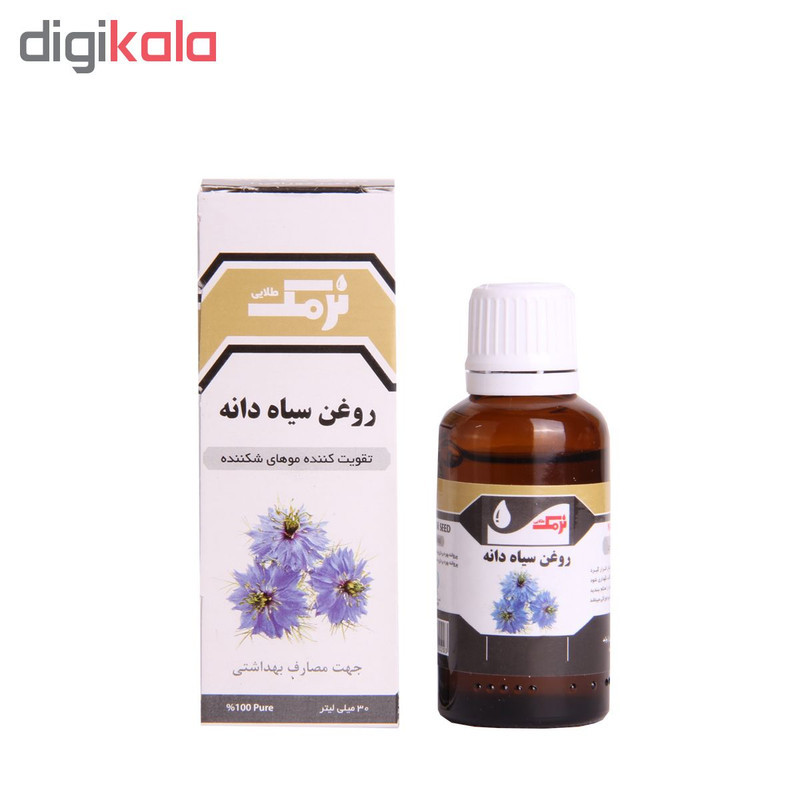 روغن مو نرمک طلایی مدل سیاه دانه حجم 30 میلی لیتر