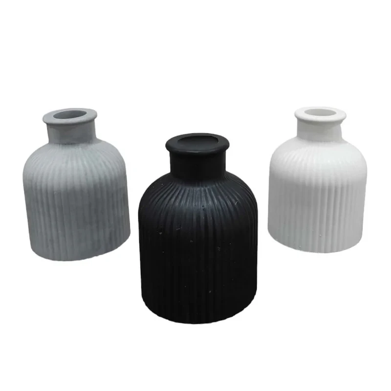 گلدان دکوری مجموعه 3 عددی مدل مراکشی ابعاد 25x15x15 سانتی‌متر طراحی مدرن و مینیمال مناسب دکوراسیون داخلی و تزئینی