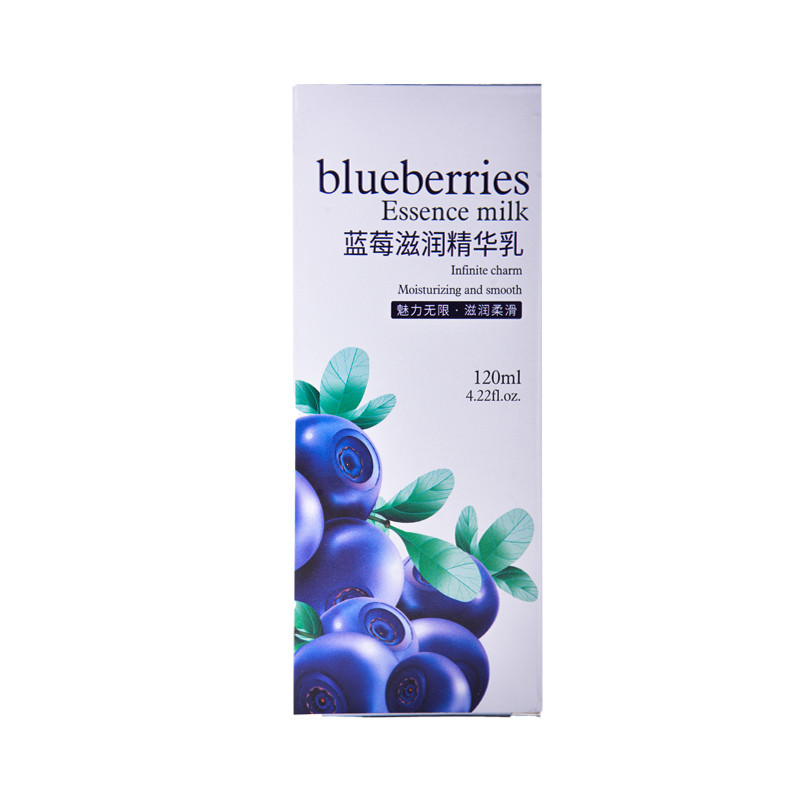 لوسیون مرطوب کننده بایو آکوا مدل Blueberries essence milk حجم 120 میلی لیتر