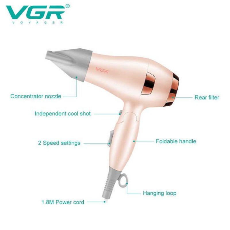 سشوار مسافرتی وی جی آر مدل V-432