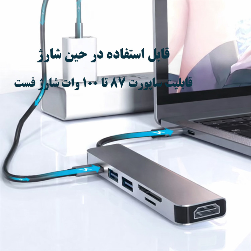 هاب و کارت خوان 5 پورت USB-C آیریور  مدل TC2-4K