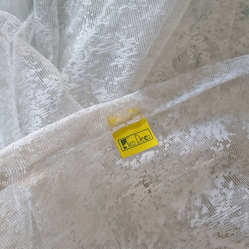 پرده تیکو دکو مدل تور راشل طرحدار سایز 280 × 300 سانتی‌متر